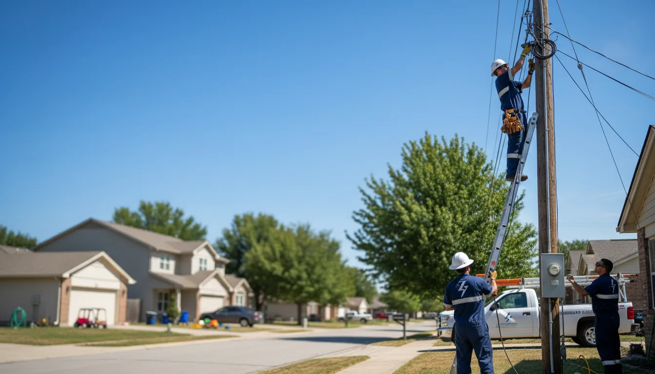 Residential electrician providing installation services in Brewster, KS